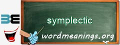 WordMeaning blackboard for symplectic